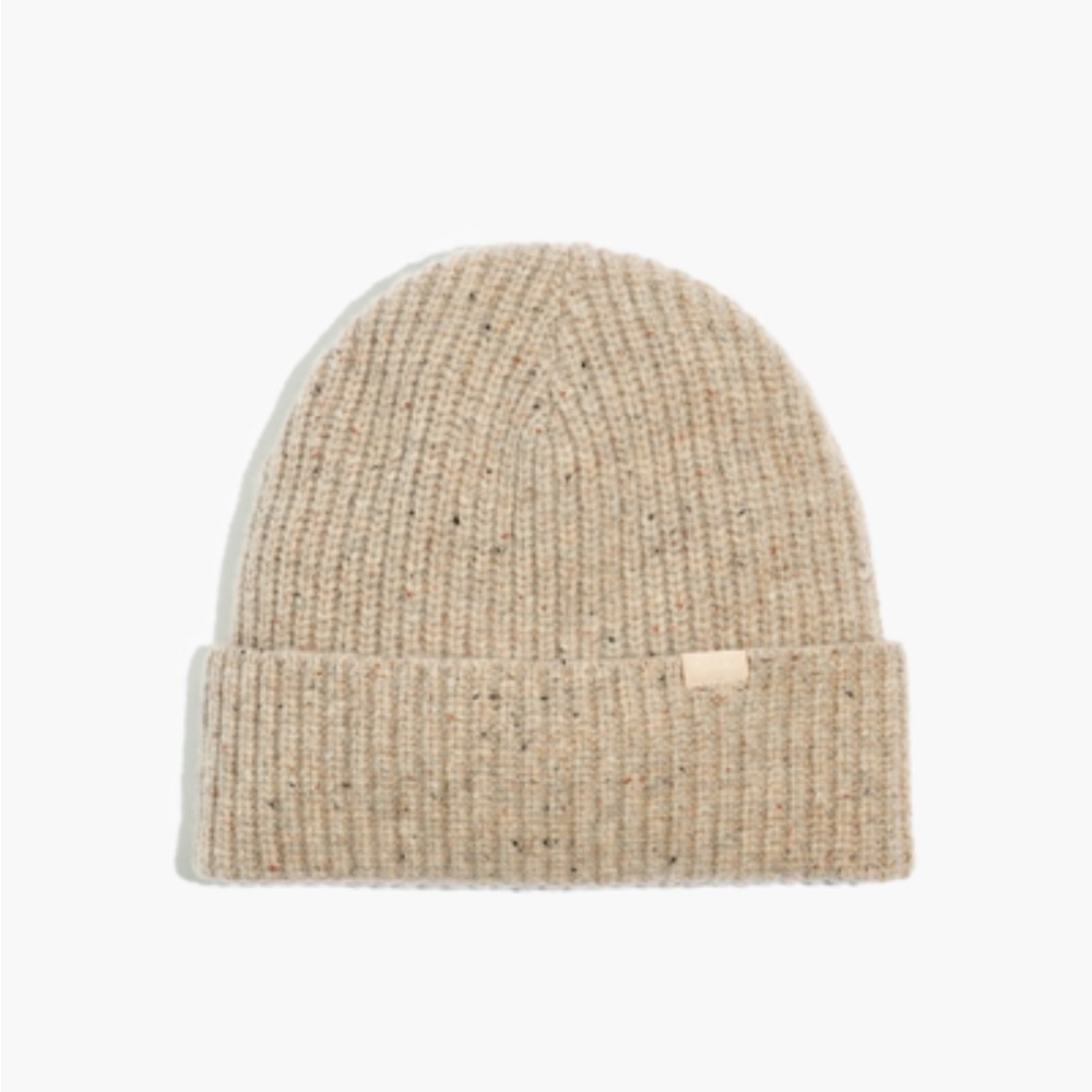 Madewell Chunky Merino Wool Cuffed Beanie - desert color
